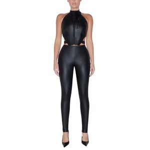 Khy Black Faux Leather Leggings